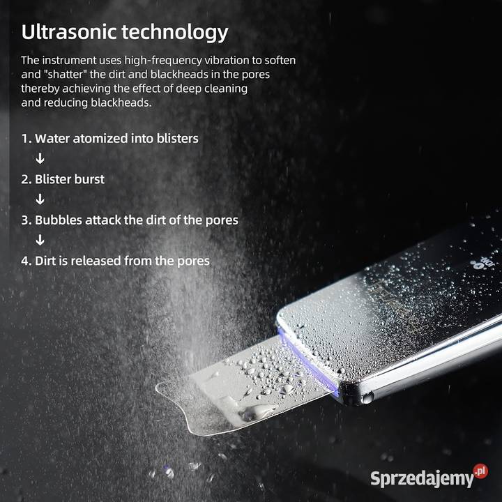 Skin scrubber ultrasoniczny 6 w 1 ION EMS LED Wyposażenie salonów Zawiercie