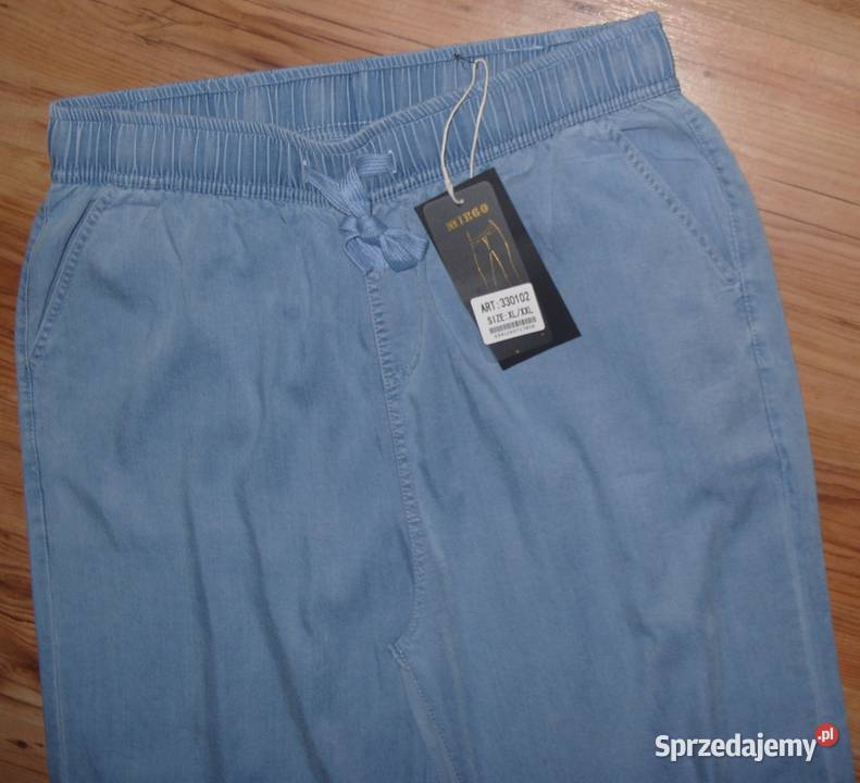 Spodnie MIEGO proste szeroka nogawka ala jeans Spodnie Rawicz