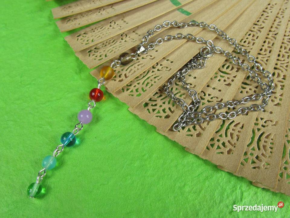 Kolczyki wisiorek zestaw zielony niebieski Katowice