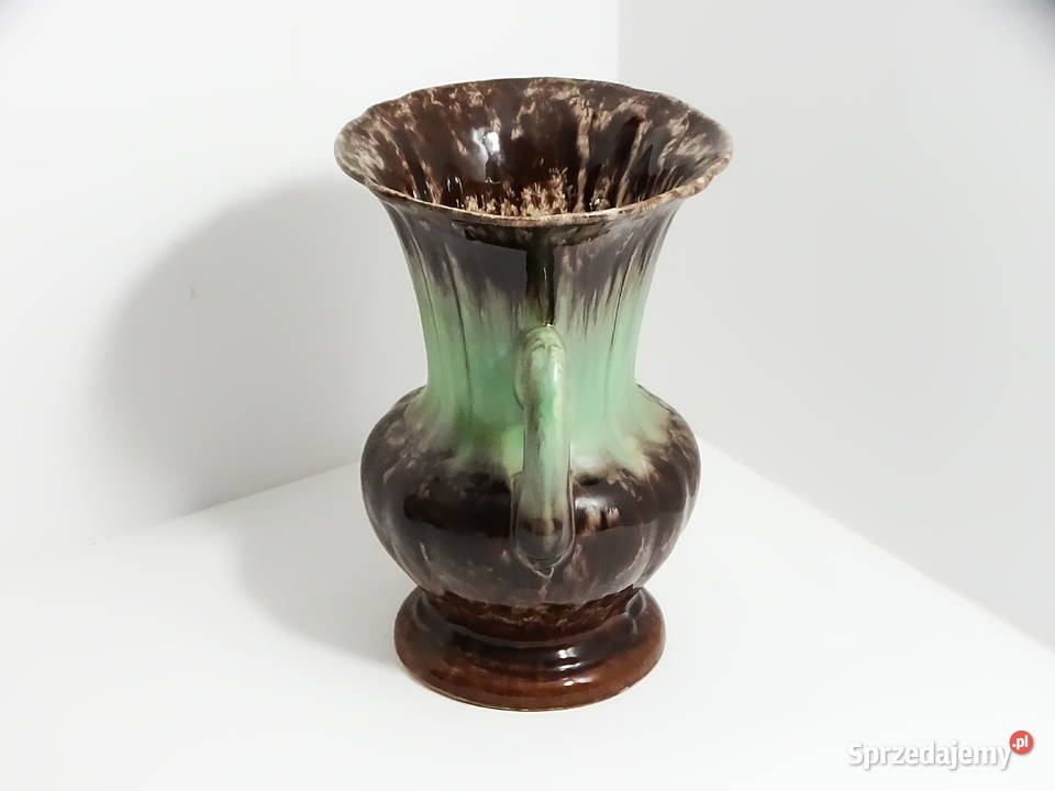 Wazon ceramiczny dekoracyjny ręcznie szkliwiony Biłgoraj