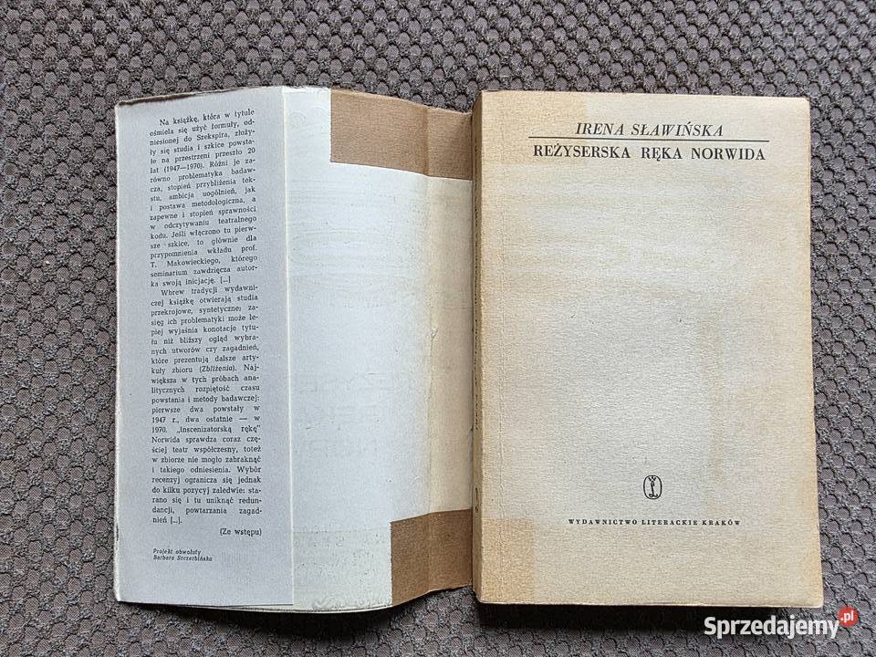 Reżyserska ręka Norwida Irena Sławińska małopolskie Kraków