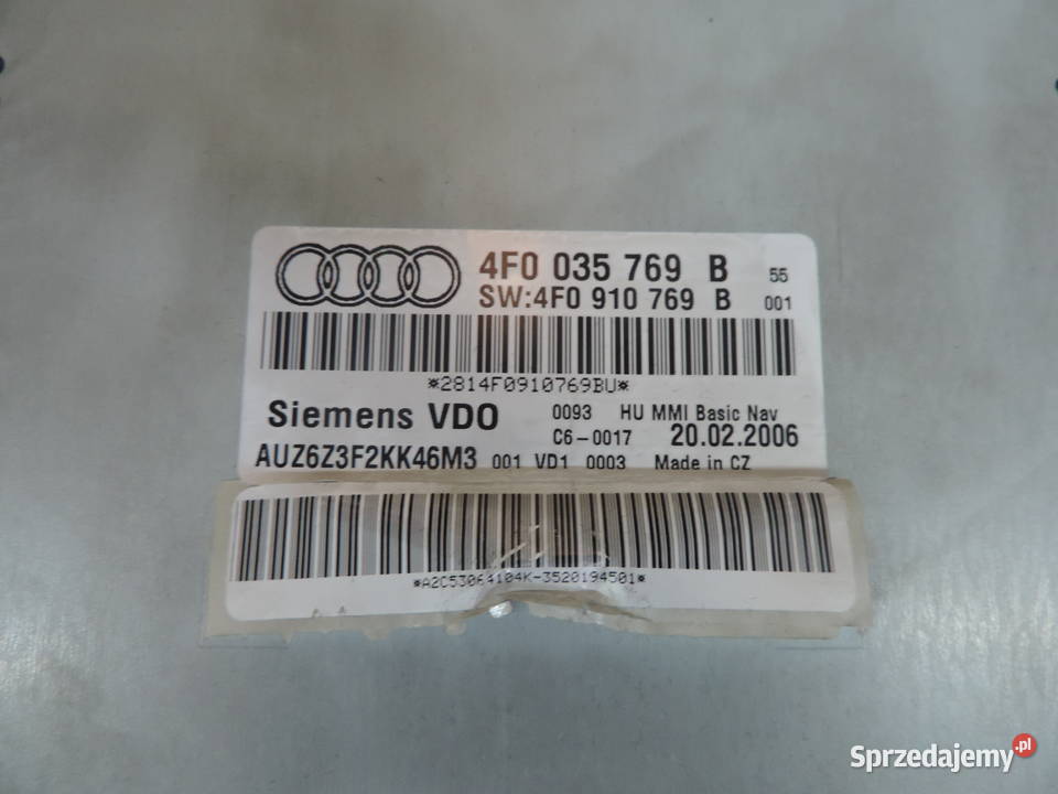 AUDI A6 C6 CZYTNIK CD NAWIGACJI 4F0035769B