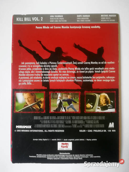 film Kill Bill 1 2 DVD lektor Krosno