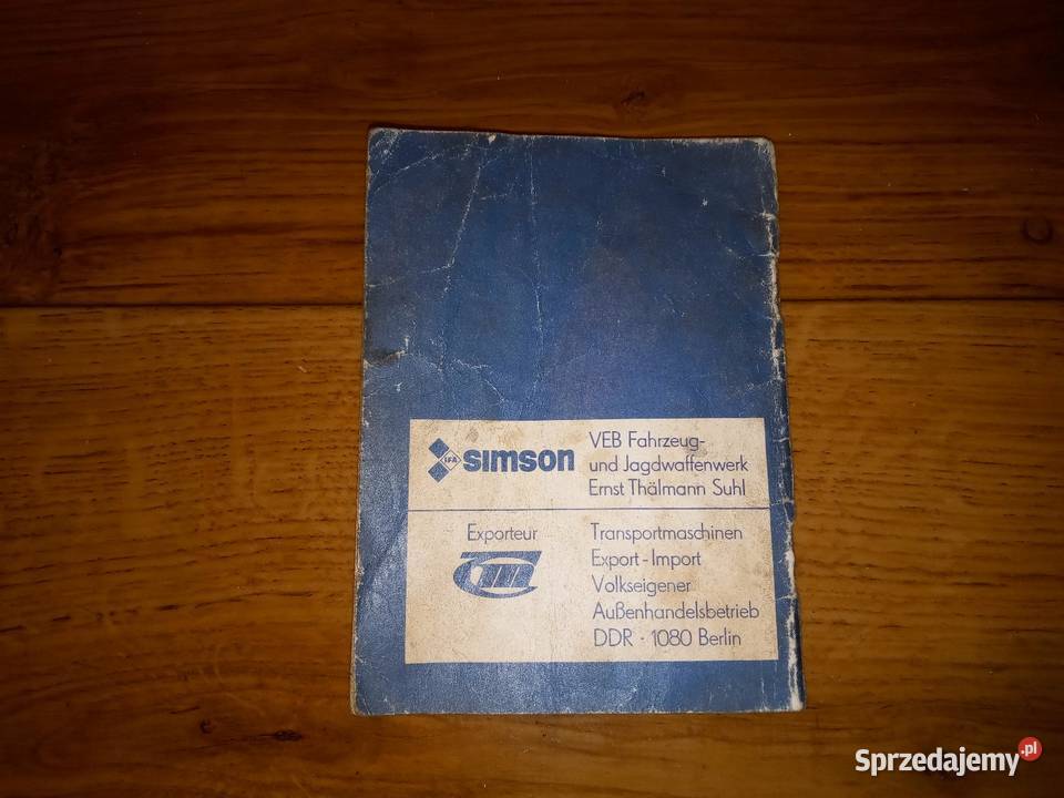Simson Książka Instrukcja Obsługi Oryginał Książki naukowe i popularnonaukowe Rawa Mazowiecka sprzedam