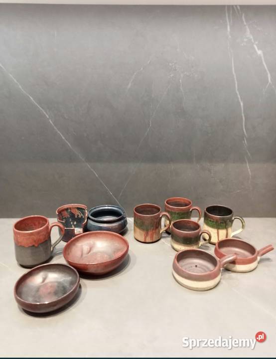 Zestaw 10 ceramicznych przedmiotów użytkowych sprzedam