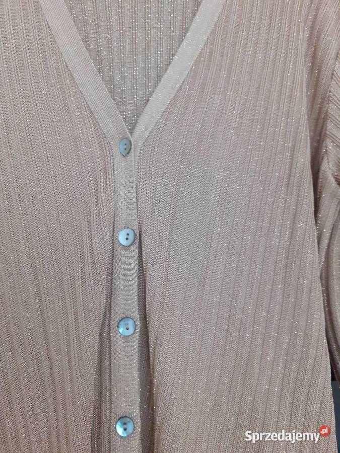 sweter złoty rozpinany długi L pomorskie Gdańsk sprzedam