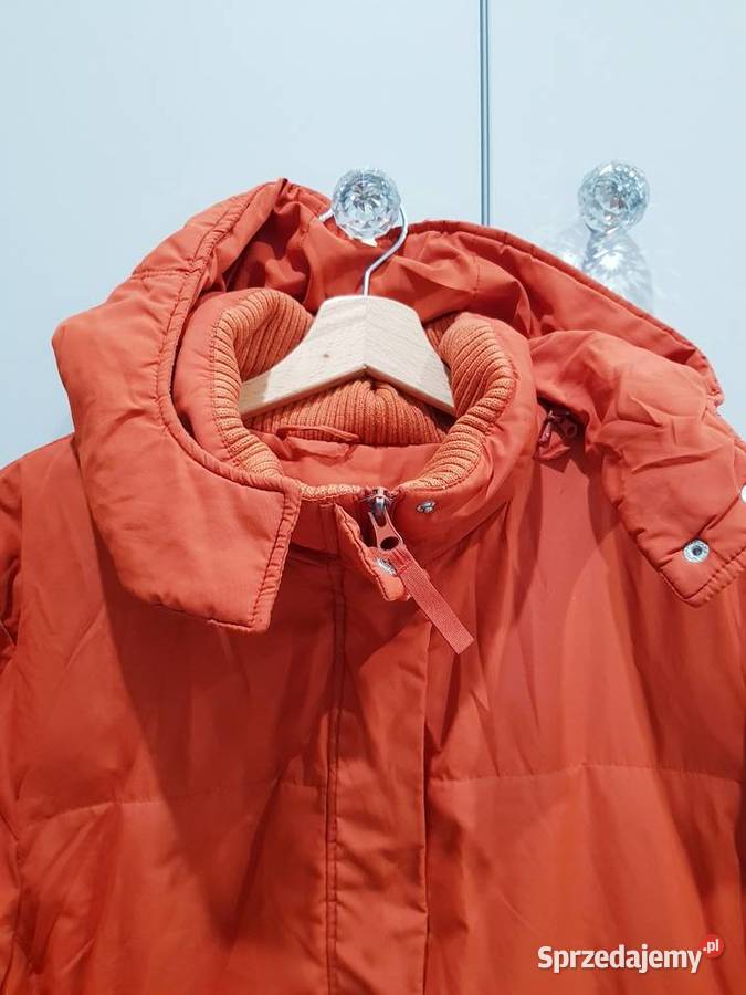 Damska puchowa kurtka w dużym rozmiarze Kaptur śląskie