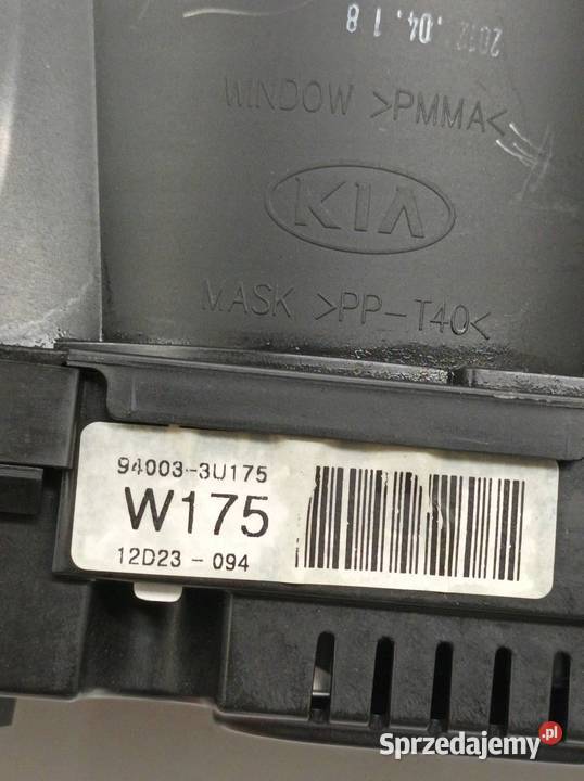 LICZNIK EU 940033U175 17 D Kia Sportage III osobowe