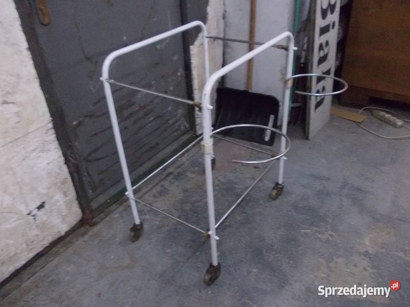 Stary metalowy pomocnik lekarski na kółkach Bielsko-Biała