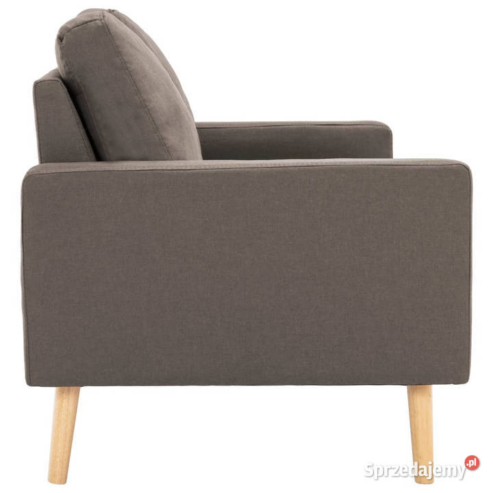 2osobowa sofa kolor taupe tapicerowana tkaniną Warszawa