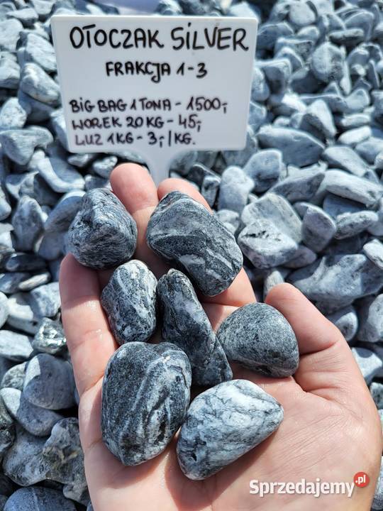 Otoczak Silver Grecki szary kamień Kamienie mazowieckie Konstancin-Jeziorna