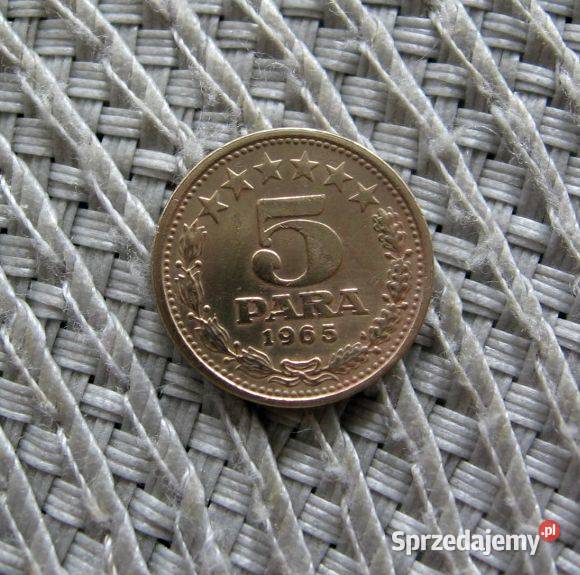 Jugosławia 5 Para 1965r Gwiazdki nominałem Kalisz sprzedam