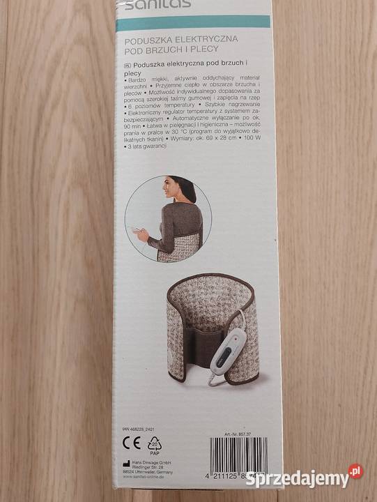 Poduszka elektryczna pod brzuch i plecy Sanitas mazowieckie Warszawa