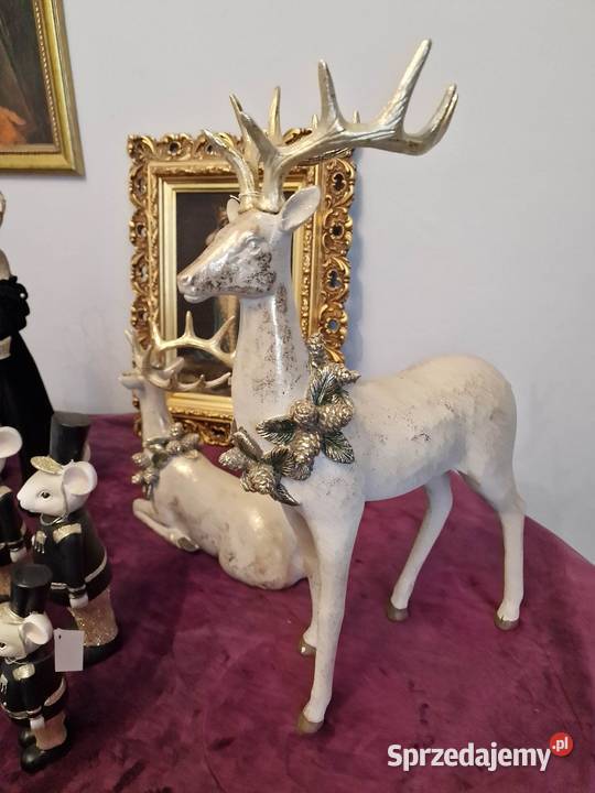 Figurka RENIFER stojący z szyszkami 505 Boże Narodzenie łódzkie Skierniewice sprzedam