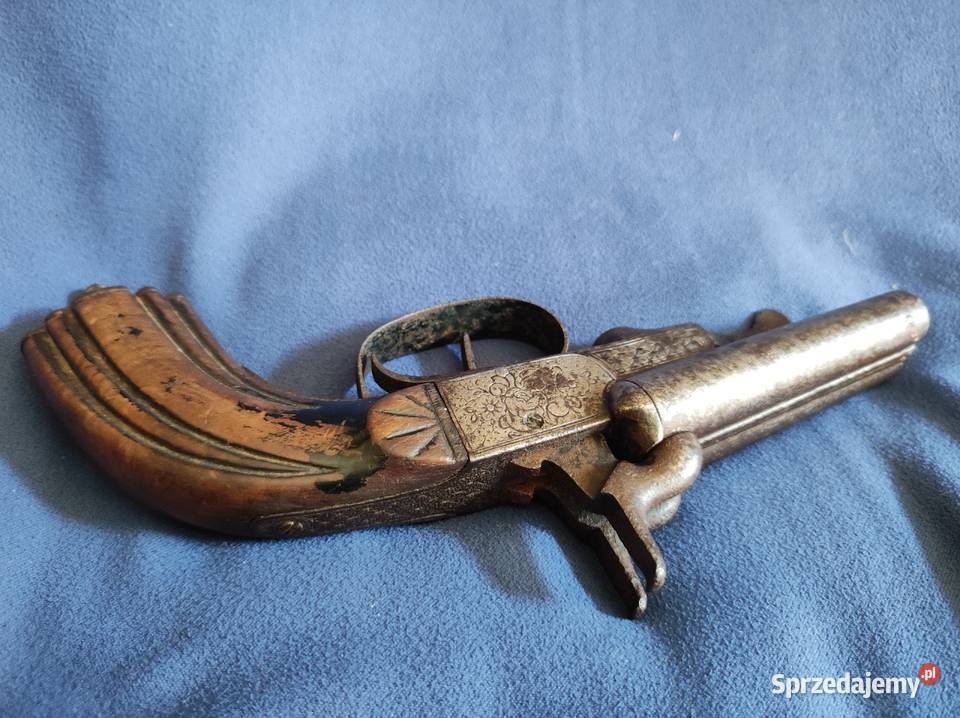 Pistolet dwulufowy zdobny zabytek XVIIIXIX Wrocław sprzedam