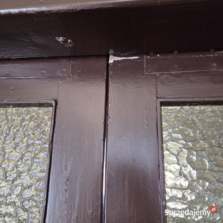 Stare drzwi przesuwne dwuskrzydłowe Poznań