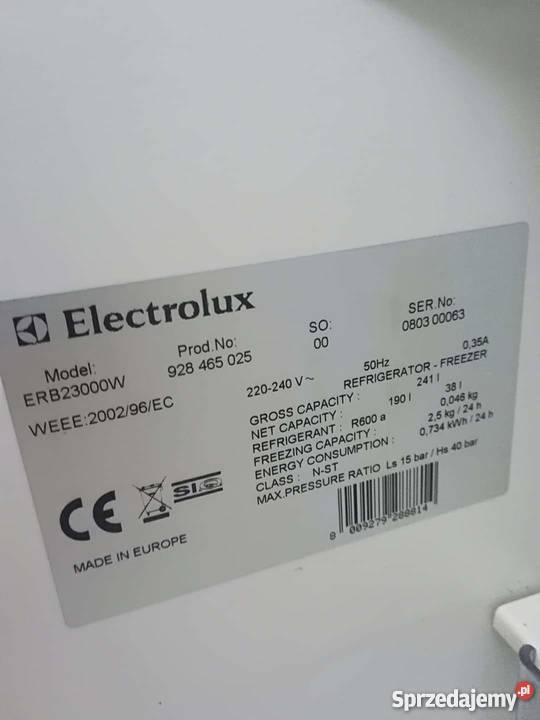 Lodówka Electrolux 160 możliwy transport Warszawa