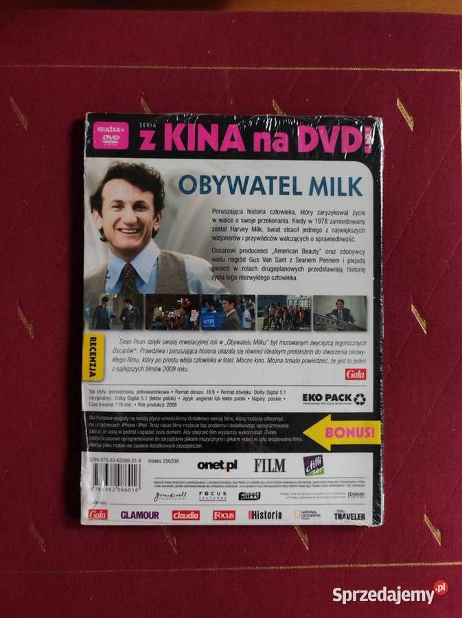 2008 Obywatel Milk Sean Penn film dvd lektor Kielce sprzedam