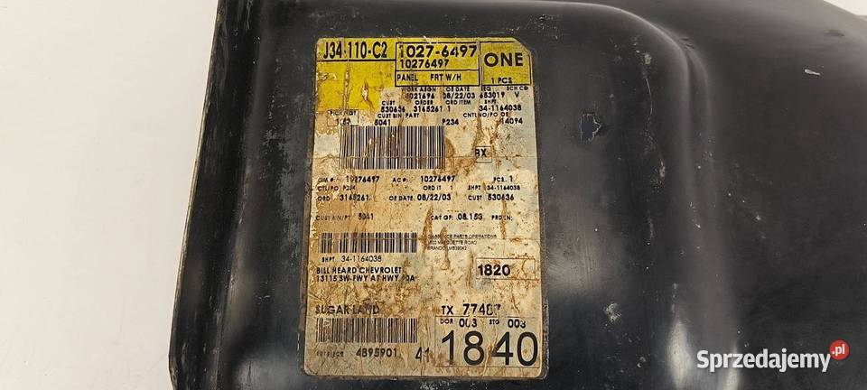 NADKOLE LEWE CHEVROLET CORVETTE C4 LIFT Lipno