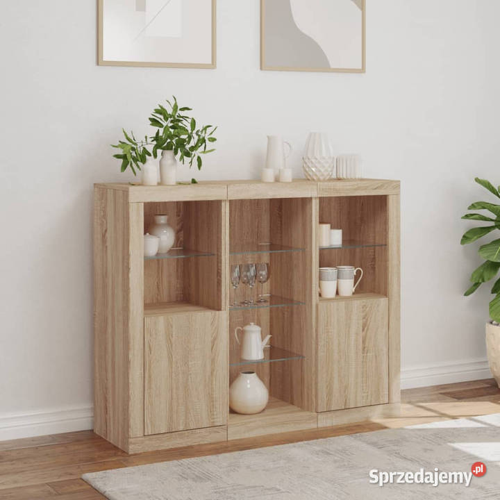 Szafki z oświetleniem LED 3 dąb sonoma WM3209123 Warszawa