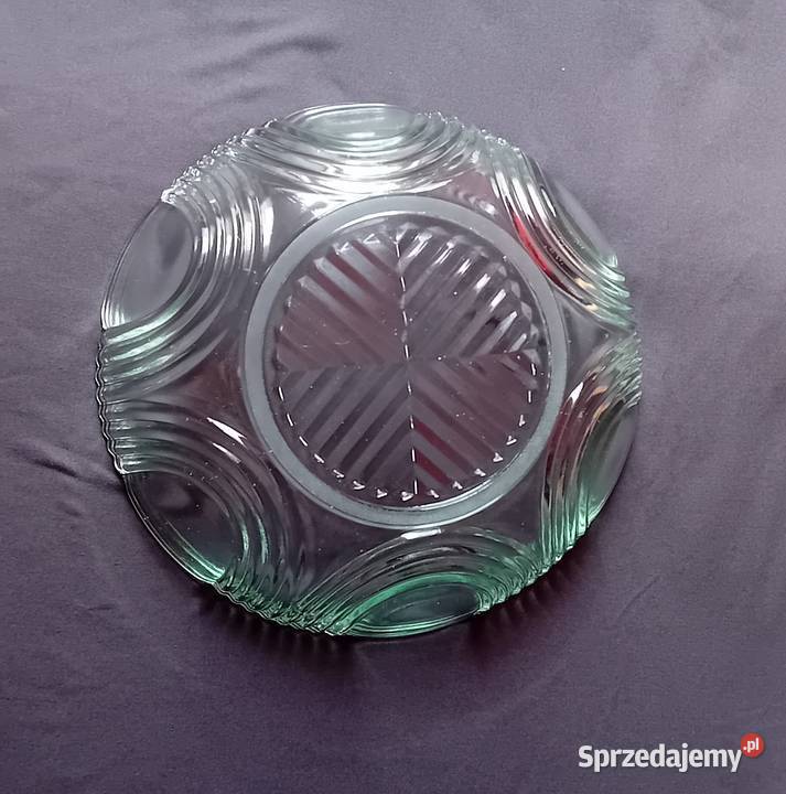 Miska art deco w kolorze zieleni uranowej wielkopolskie Koźminek