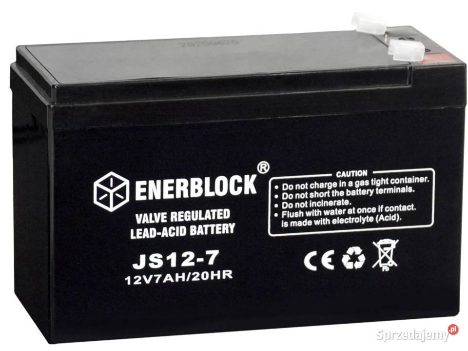 Akumulator ENERBLOCK AGM JS127 12V 7Ah Grudziądz