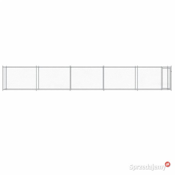 vidaXL Klatka psa z drzwiami szara 10x2x15 m Warszawa