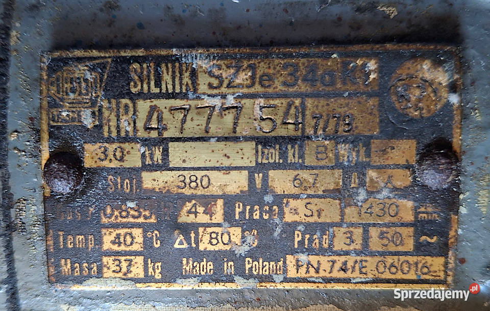 Silnik 380V 3kW Silniki Dąbrowa Górnicza