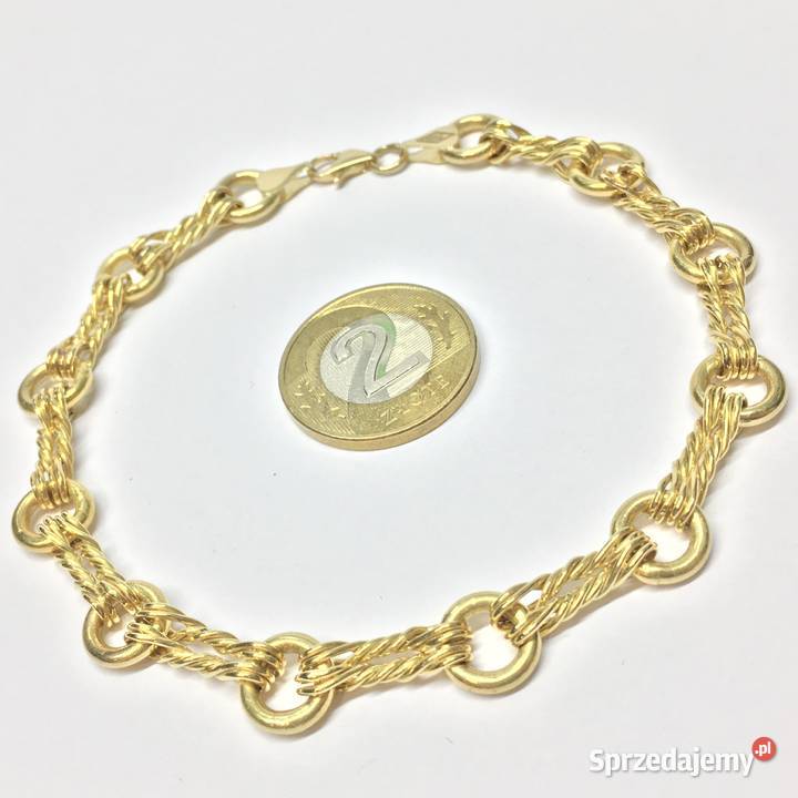 Złota BRANSOLETKA damska 750 18K cudownie Warszawa