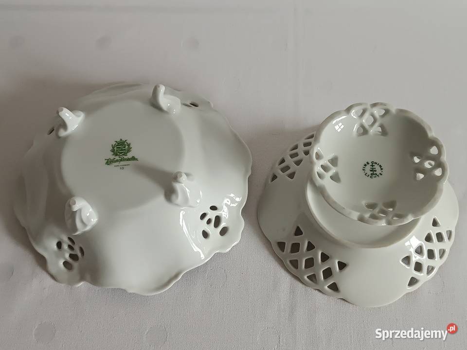 Ażurowe porcelanowe paterki małopolskie