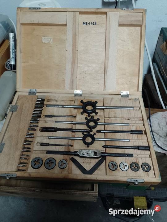 Zestaw do gwintowania w pudełku M3 do M8 sprzedam