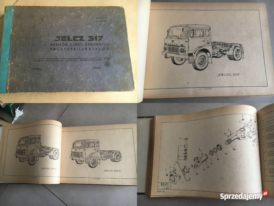 Katalog części Jelcz 317 Oryginał 1977 r Unikat