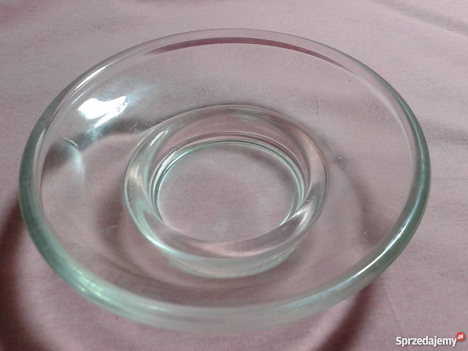 Świecznik szklany podstawek łódzkie Łódź sprzedam