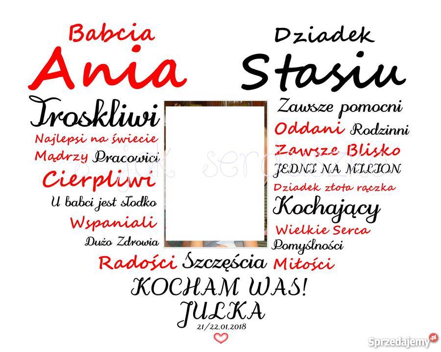 Spersonalizowane plakaty na DZIEŃ DZIADKA i Antyki, Sztuka, Kolekcje Ozimek