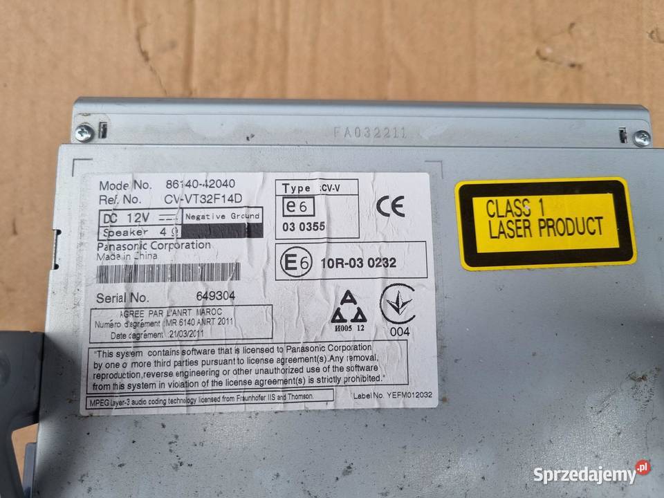 RADIO CD NAWIGACJA TOYOTA RAV4 IV 8614042040 15R