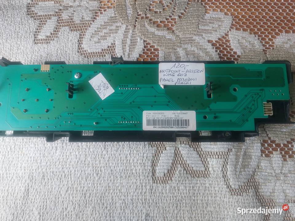 HOTPOINT ARISTON WMG602 PANEL PRZEDNI PRALKI wolnostojące Nowy Sącz sprzedam