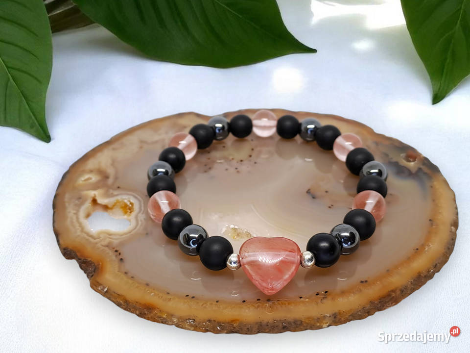 Bransoletka z kwarcu truskawkowego KWARC mazowieckie Warszawa