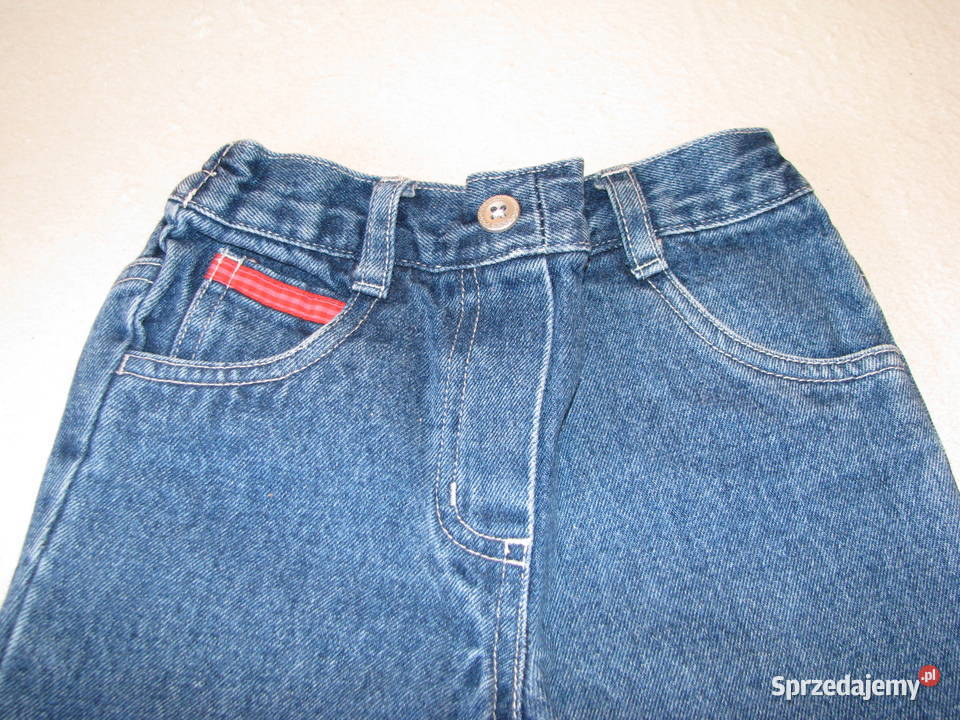 Urocze jeansowe spodnie dziewczęce z haftem na małopolskie Brzegi