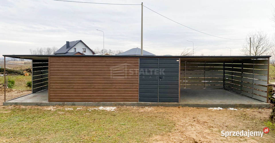 Garaz blaszany 65x6m 2x wiata brama Nowy Dwór Mazowiecki sprzedam