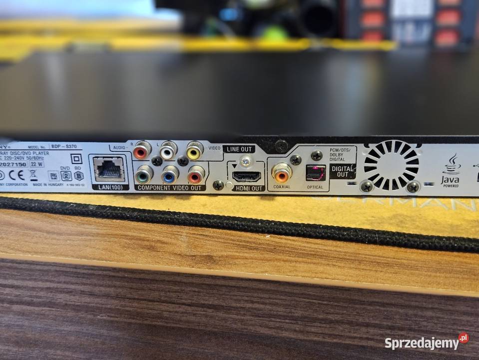 Odtwarzacz Bluray SONY BDPS370 bez pilota DVD i Blu-ray Olsztyn
