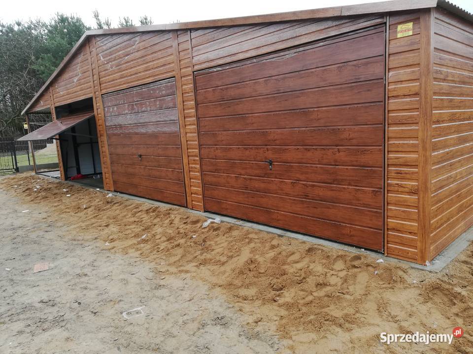 Garaż Blaszany z zadaszeniem bocznym Garaże 30m2 lubelskie Lubartów