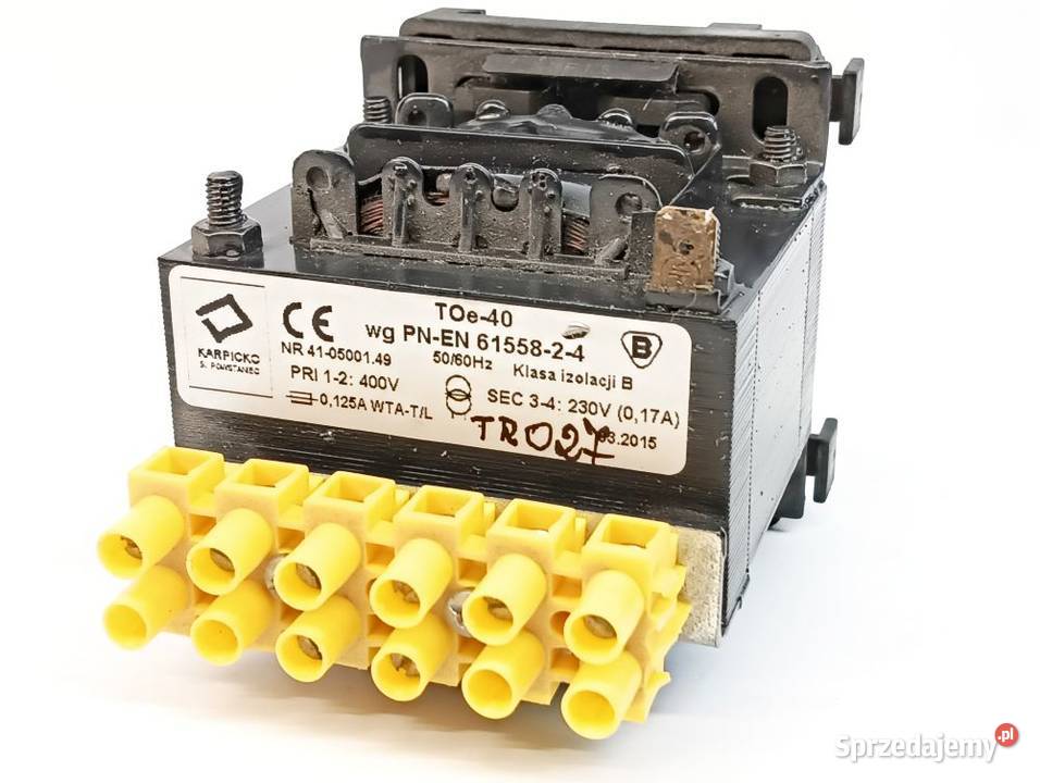 Transformator jednofazowy TOe 400 VA 230V24V dolnośląskie Bolesławiec