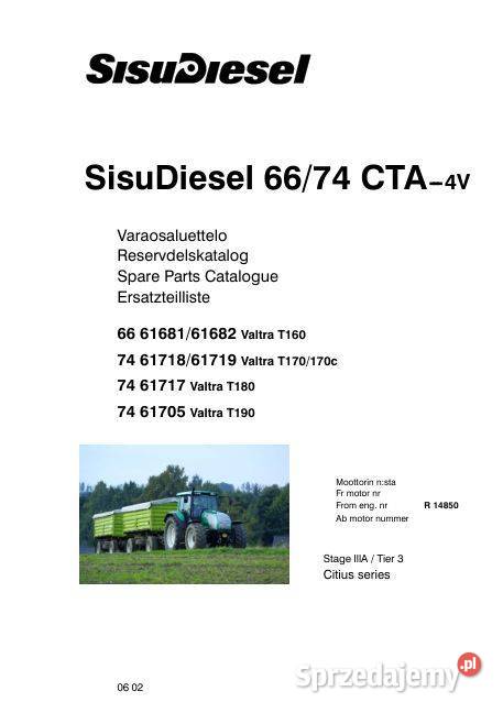 SISU 66 74 CTA 4v katalog czesci silnik motoryzacja, transport Kielce