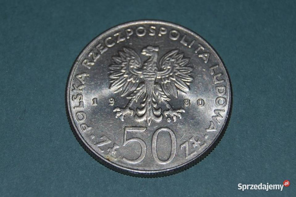 50 1980r Moneta Starocia Numizmatyka Warszawa