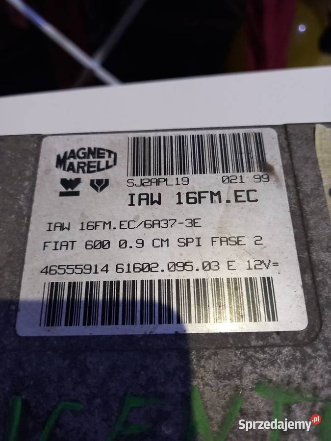 Komputer seicento IAW16FMEC osobowe Układ elektryczny, zapłon Margonin