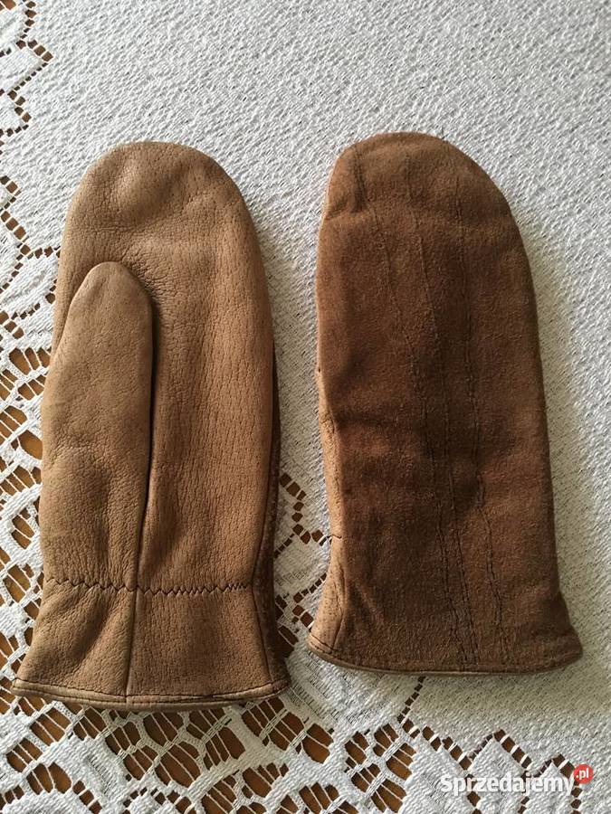 Rękawiczki skórzane PRL Sępólno Krajeńskie