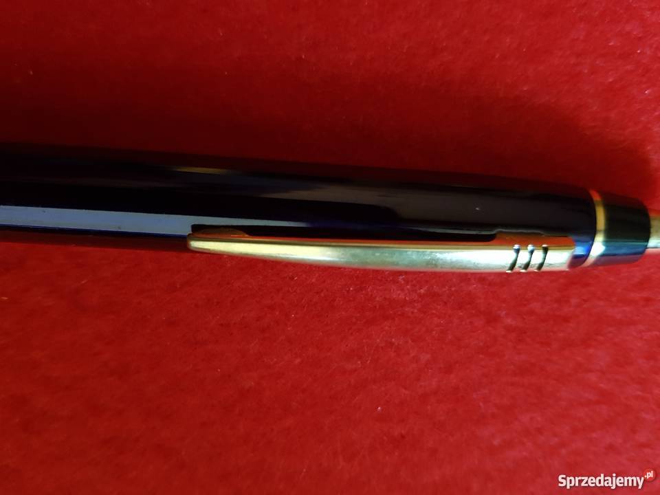 Piękny kobaltowy długopiszłoto unikat Kielce