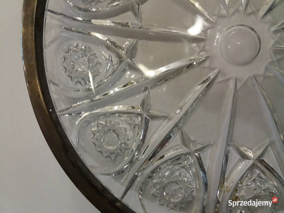 Kryształowa patera okuta w plater Hefra małopolskie Kraków