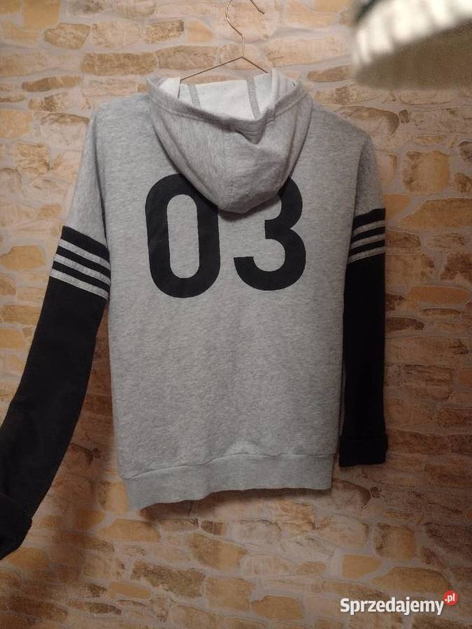XSS ADIDAS Szara bluza sportowa z kapturem z
