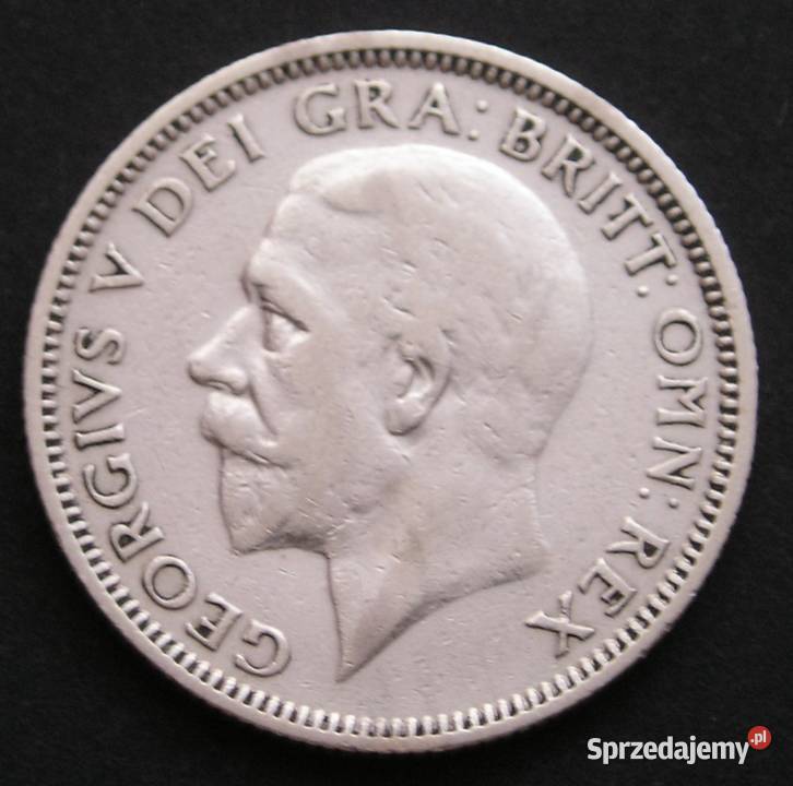 WIELKA BRYTANIA 1 SHILLING 1931 JERZY V SREBRO Numizmatyka łódzkie Łódź